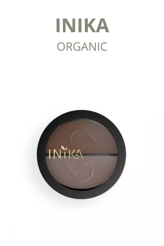 Inika Organic Pressed Mineral Eye Shadow Duo - Choc Coffee